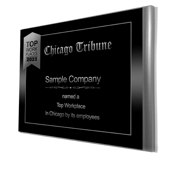 Small 7x9 Front Bevel Plaque (Silver) - $159.00